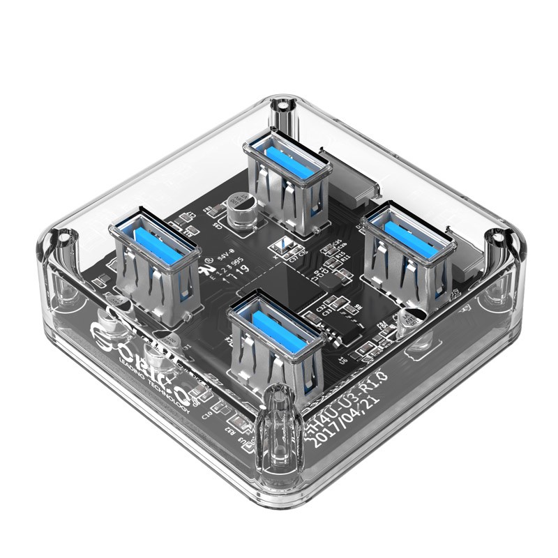 ORICO Clear Transparent 4-Port USB 3.0 Hub (MH4UC-U3)