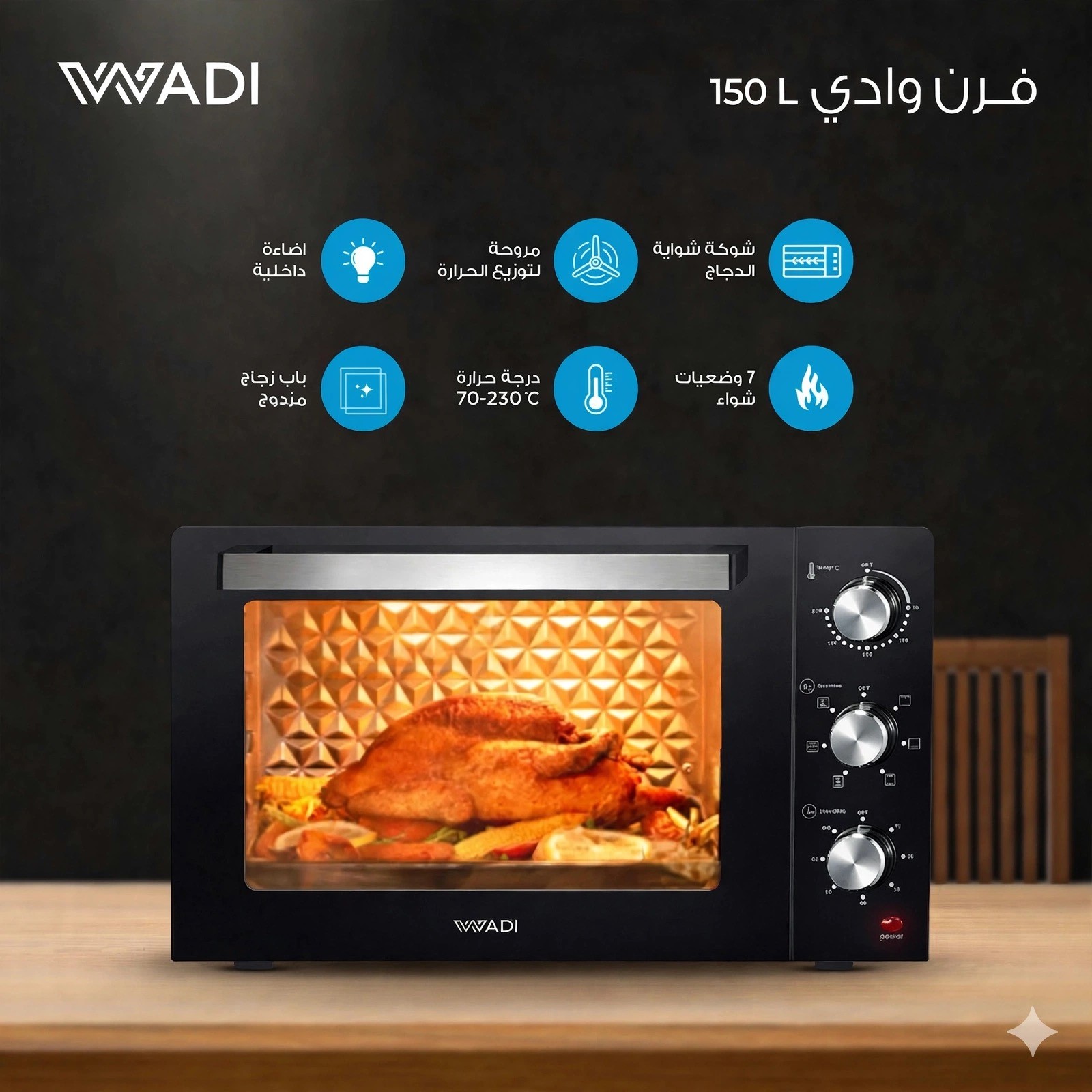 فرن وادي 150 لتر كهربائي