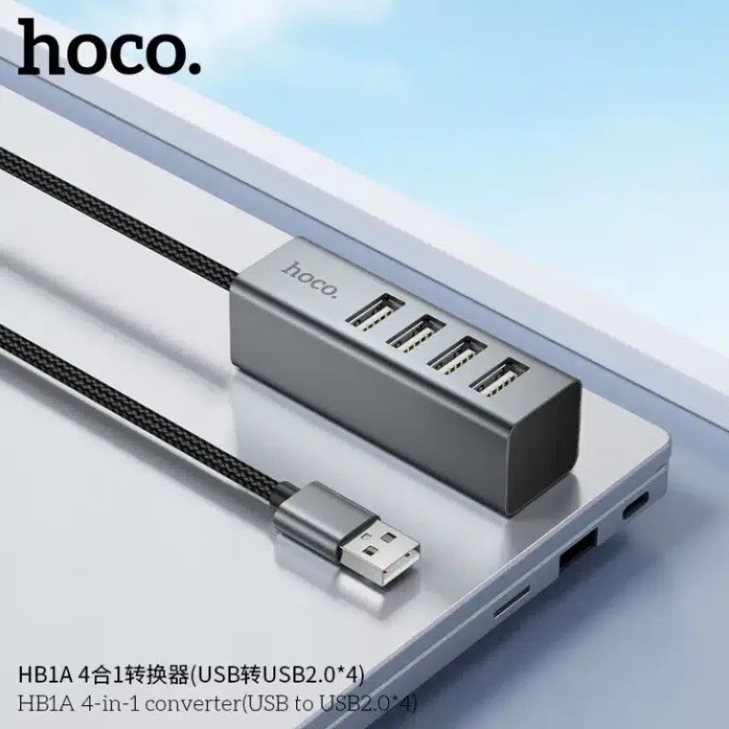 موزع هاب USB من هوكو 4 في 1 بسرعة نقل 480Mbps