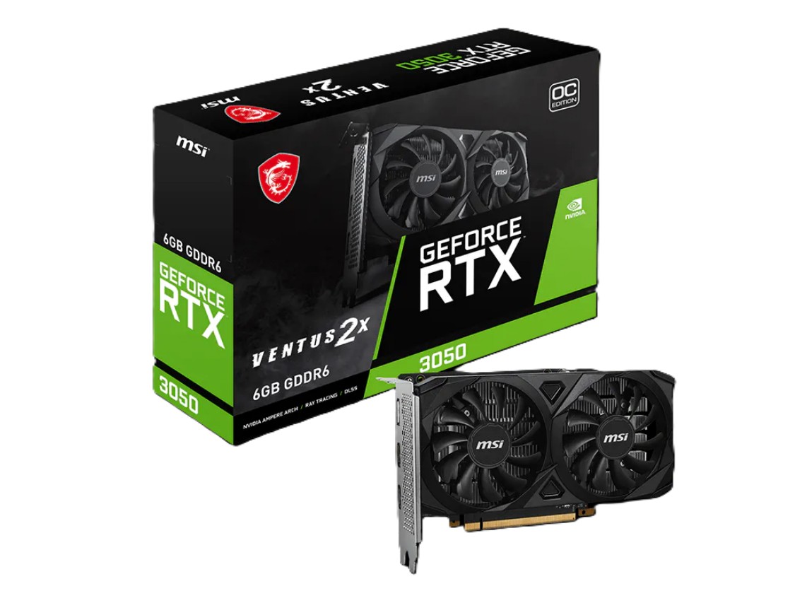 كرت شاشة MSI GeForce RTX 3050 VENTUS 2X OC Black