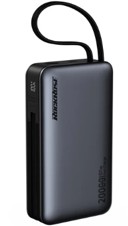 RR 20000mAh 65W PD Quick Charge Powerbank   Built-in USB-C & Lightning Cables