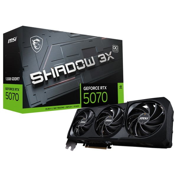 كرت شاشة MSI GeForce RTX 5070 12G SHADOW 3X OC  Black