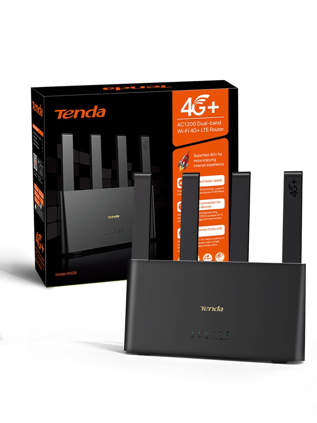راوتر Tenda 4G08 AC1200 ثنائي النطاق 4G+ LTE