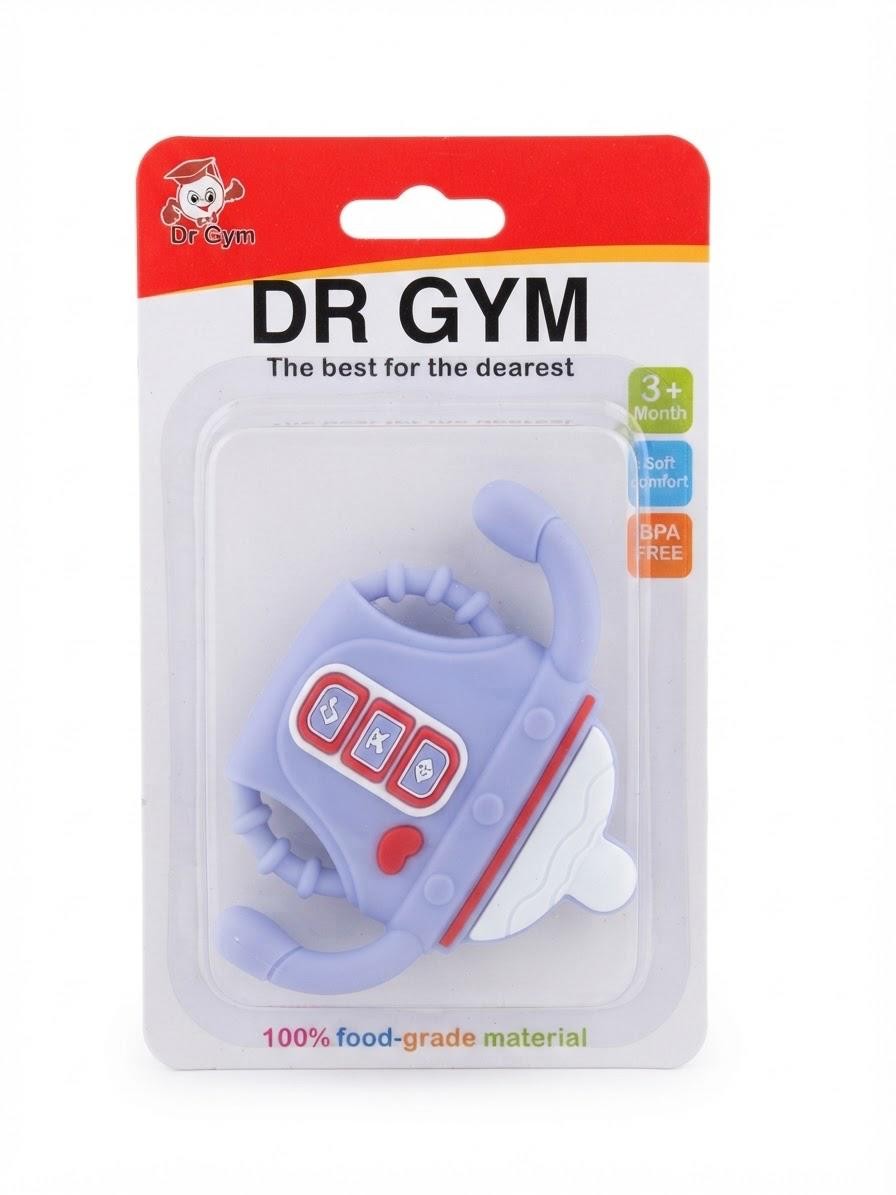 عضاضة سيليكون آمنة للأطفال بتصميم ريموت/مفاتيح تفاعلي من DR GYM