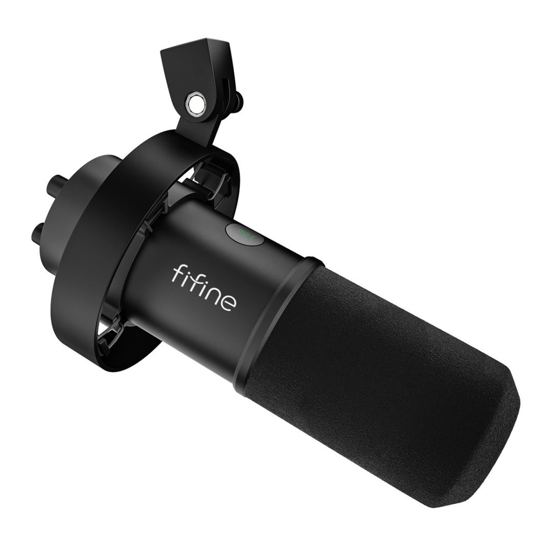 ميكروفون ديناميكي احترافي فاي فاين للبودكاست والاستوديو بمنفذي USB وXLR (طراز Fifine K688)