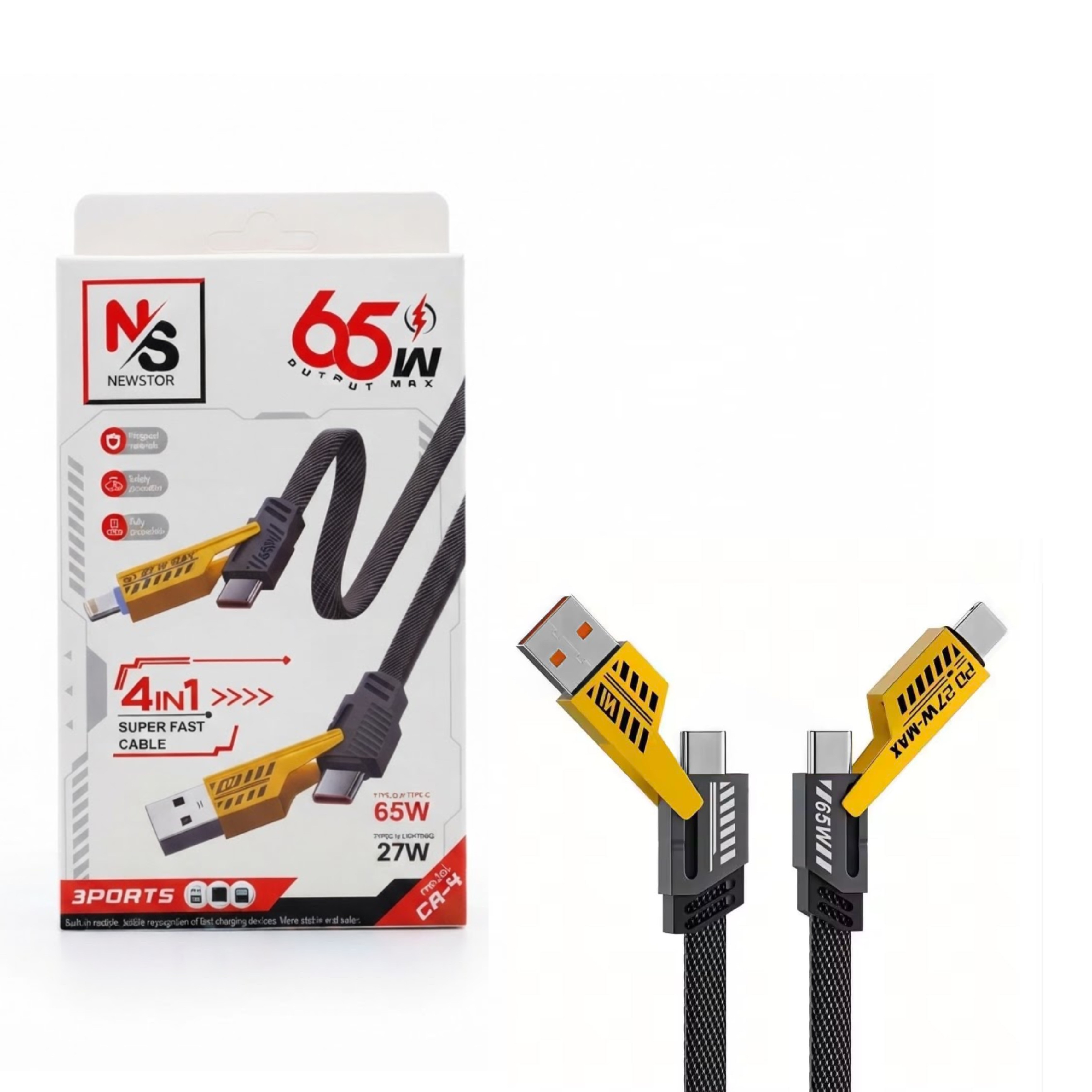 كابل ZIRUIMAX CA-4 أربعة في واحد بقدرة 65W
