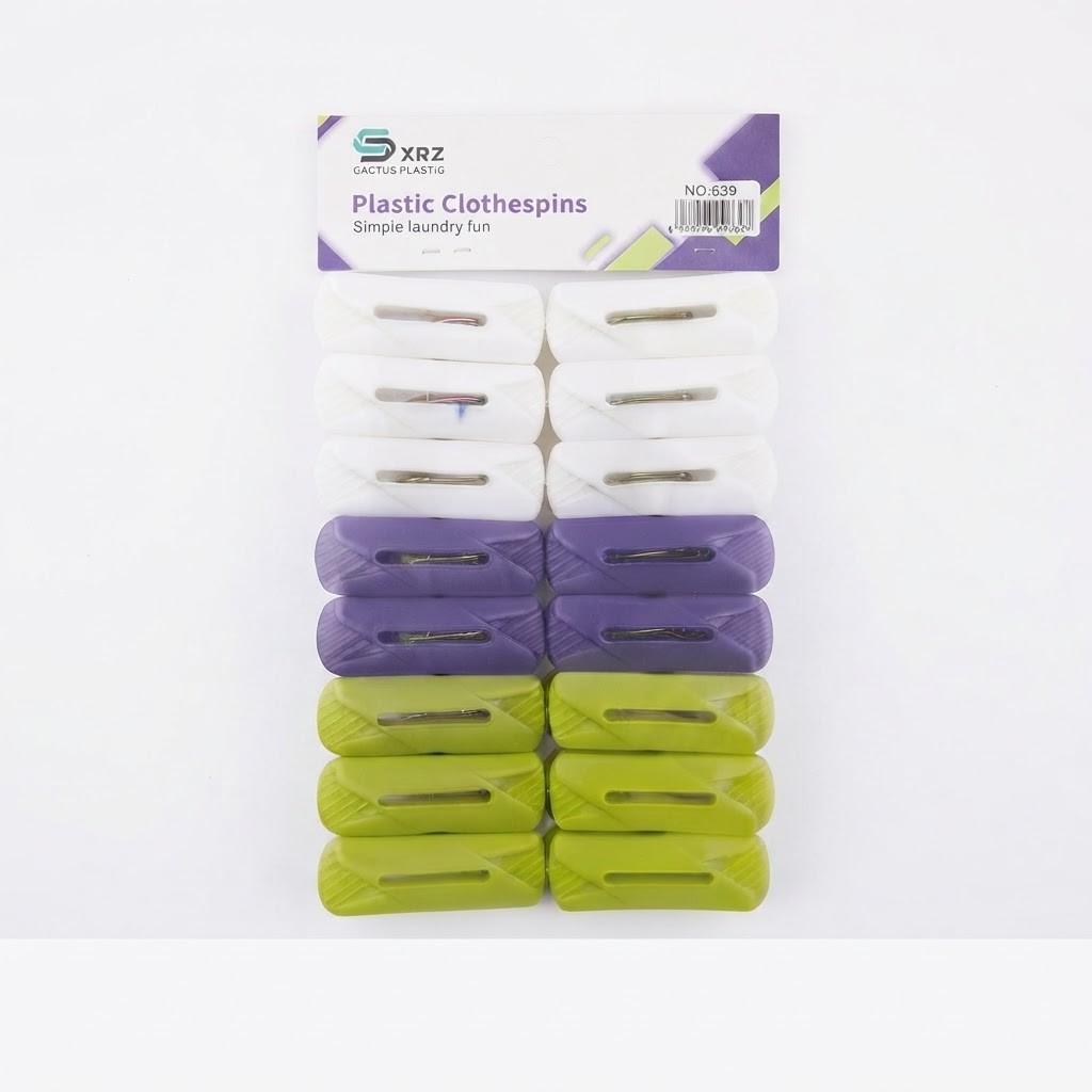 قراصة ملابس بلاستيكية 16 قطعة XRZ CACTUS