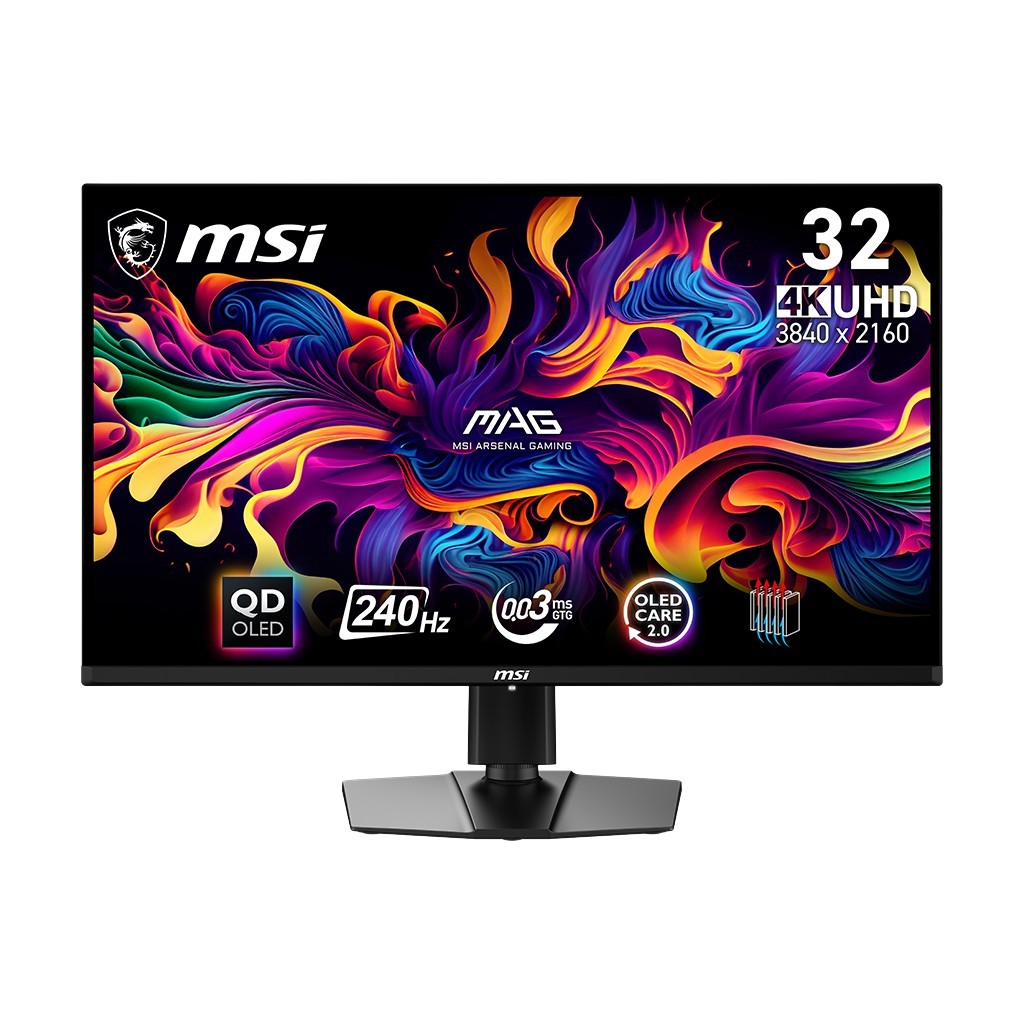 شاشة MSI MAG 321UPX QD-OLED قيمنق 31.5 بوصة 4K 240Hz