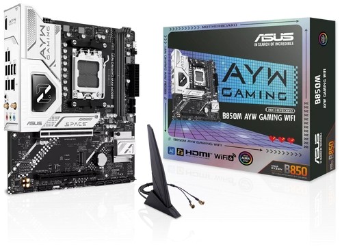 لوحة أم ASUS B850M AYW Gaming WiFi 6 بمعالج AMD ومقبس AM5
