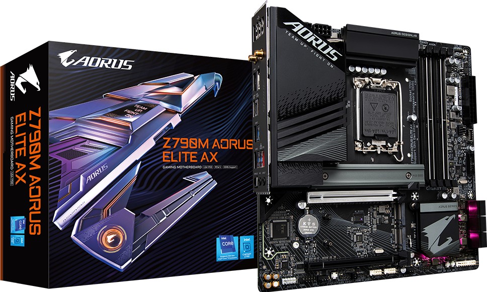لوحة أم جيجابايت Z790M AORUS ELITE AX بمعيار DDR5