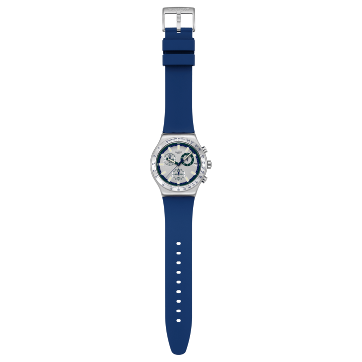 ساعة سواتش كرونوغراف للرجال BLUE REFLECTIVE