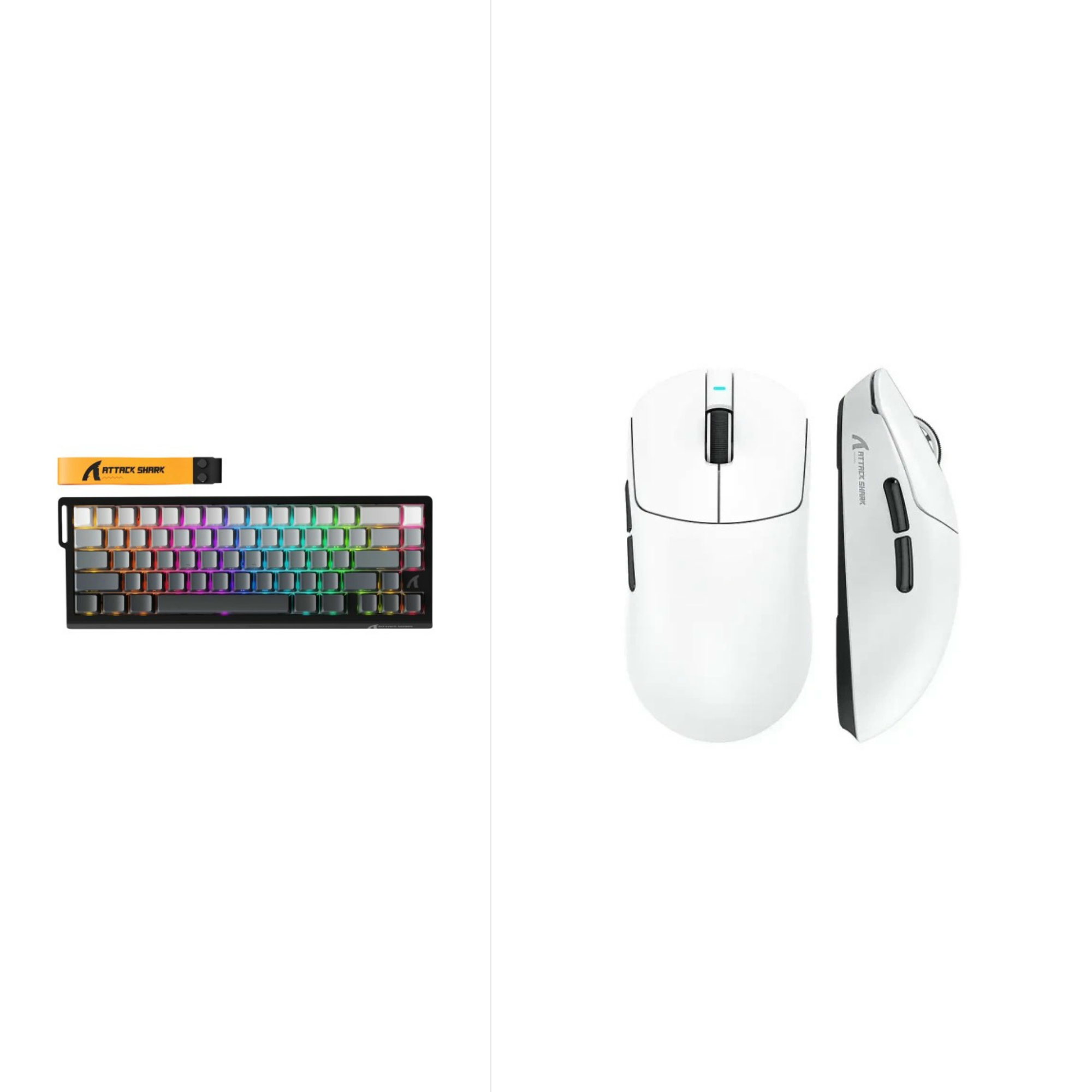 اتاك شارك X8 SE + ATTACK SHARK X68 HE Rapid Trigger Keyboard Magnetic Switch - Black Gradient