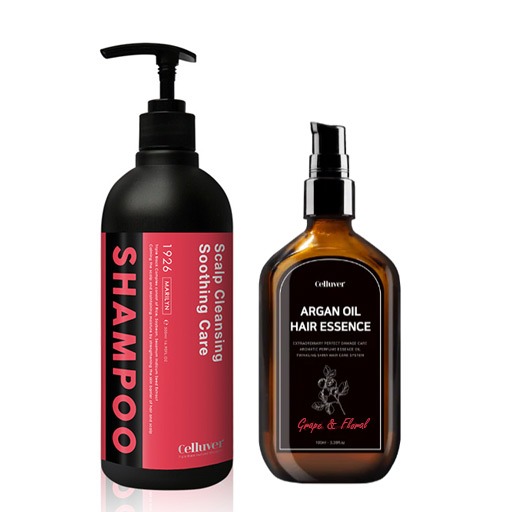 Celluver Argan Oil Hair Essence And Hair Shampoo 2 Pcs Set سيت شامبو للشعر مع زيت الارغان مسواگ