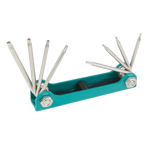 8Pcs Folding Tamper-Proof Star Key Wrench Set سيت النكي