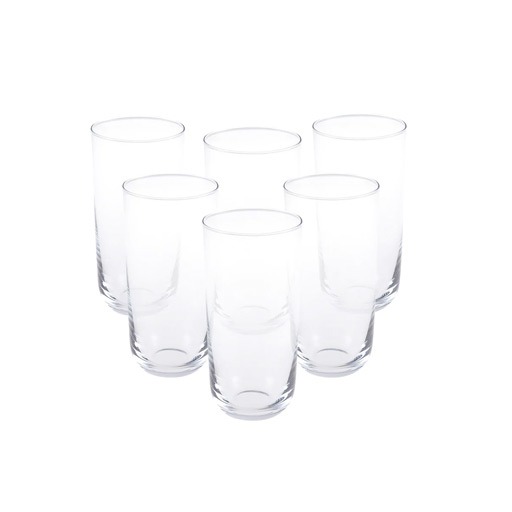 Krs Soft Drink Glasses 6 Pcs Set سيت أقداح زجاجية Miswag