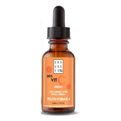 Grounded Body Scrub Vitamin C & Hyaluronic Acid Anti Ageing Serum سيروم فتامين C الهيالورونيك اسيد