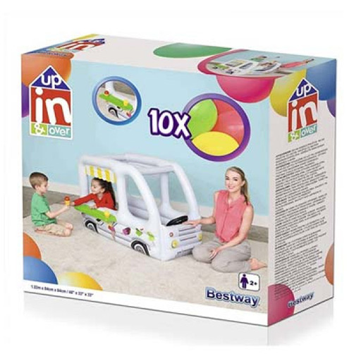 Scoop N' Smiles Inflatable Truck Ball Pit For Kids باص اللعب للأطفال