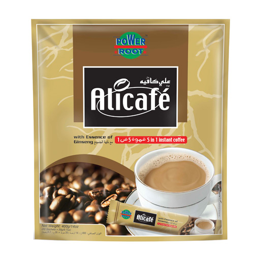 5in1 Instant Coffee With Essence Of Ginceng قهوة سريعة التحضير مع مستخلص الجينسينج