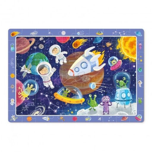 Dodo Space Puzzle 100 Teile - Pädagogisches Weltraum-Puzzle Für Kinder Ab 5 Jahren