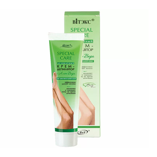 Delicate Cream Depilator With Aloe Vera For Sensitive Skin كريم لازالة