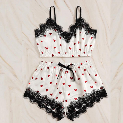 lingerie short set سيت شورت للنوم