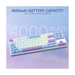 كيبورد ألعاب ميكانيكي ريدراجون ستار بلايد برو K707WBP | لاسلكي 3 مودات، TKL 80%، جازكيت، عازل للصوت، مفاتيح Hot-swap Redragon STAR BLADE PRO K707WBP Wireless Mechanical Gaming Keyboard | TKL 80%, Gasket Mount, Noise Dampening, Hot-Swap
