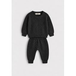طقم تريكو سيلانيك للأطفال 1-5 سنوات - أنثراسيت Selanik Knitwear Set for Kids 1-5 Years - Anthracite