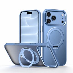 كفر آيفون 18 برو ماكس أكريليك من سيلادا مع ماك سيف ومسند دوّار iPhone 18 Pro Max SULADA Frosted MagSafe 360° Rotating Case