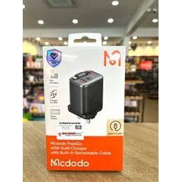 شاحن GaN بشاشة رقمية 40 واط 1C+1A مدمج وكابل USB-C قابل للسحب بطول 65 سم MC 40W 1C+1A Digital Display GaN Charger Built-in 65cm retractable USB-C Cable