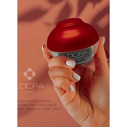كريم الليل لتفتيح الوجه والرقبة بالرمان - لدورا L'DORA Pomegranate Illuminating Night Cream