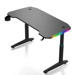 مكتب ألعاب قياس 120 سم بإضاءة RGB LED وسطح من ألياف الكربون مقاوم للخدوش 120cm RGB LED Lighting Gaming Table and Scratch Resistant Carbon Fiber Surface