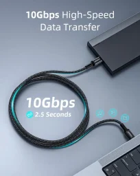كابل شحن سريع USB-C من إننوستايل، طول 2 متر – أسود Innostyle Usb-C Fast Charging Cable 2m Black