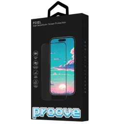 واقي شاشة زجاجي Proove Pixel لهاتف آيفون 16 برو ماكس – أسود Proove Pixel Glass Screen Protector for iPhone 16 Pro Max (Black)