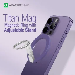 حلقة الهاتف المغناطيسية "أمايزينج ثينج تايتان" مع مسند (ستيند) AmazingThing Titan Magnetic Phone Ring with Stand