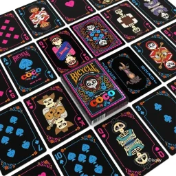 أوراق لعب بايسيكل - كوكو ديزني | ورق لعب قياسي برسومات توضيحية | 52 ورقة Bicycle Playing Cards - Disney Coco | Illustrated Standard Deck | 52 Cards