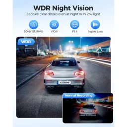 أزدومي GS63H PRO كاميرا داش كام بـ 2 قناة ودقة 4K مع بطاقة ذاكرة 64 جيجابايت Azdome DashCam GS63H PRO 2 Channels 4K with 64GB TF Card