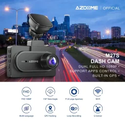 أزدومي M27S كاميرا داش كام مرآة بـ 2 قناة ودقة 2K Azdome mirror DashCam M27S 2 Channels 2K