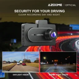 أزدومي M27S كاميرا داش كام مرآة بـ 2 قناة ودقة 2K Azdome mirror DashCam M27S 2 Channels 2K