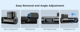 أزدومي M330 MAX كاميرا داش كام مرآة بـ 2 قناة ودقة 4K Azdome mirror DashCam M330 MAX 2 Channels 4K