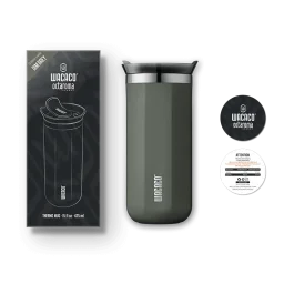 كوب واكاكو أوكتاروما جراندي العازل للحرارة (تفريغ هواء) - سعة 435 مل باللون الرمادي Wacaco OCTAROMA GRANDE Vacuum Insulated Mug / 435ML Grey