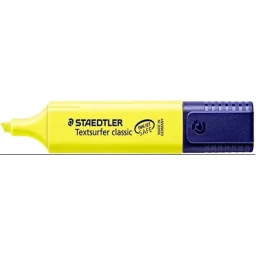 قلم تحديد ستيدلر تيكست سيرفر كلاسيك رقم 1-364 - أصفر Staedtler Text Surfer Classic Highlighter Pen No. 364-1 - Yellow
