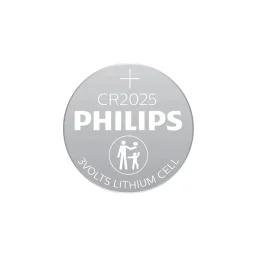 فيليبس بطارية ليثيوم كوين CR2025 بجهد 3 فولت CR2025L/40 - عبوة من قطعة واحدة Philips CR2025L/40 3V Lithium Coin Cell - 1-Pack