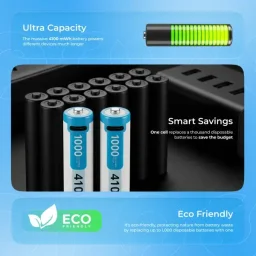 بروفي كومباكت إنيرجي برو بطاريات AA قابلة لإعادة الشحن 4100mWh عبوة من قطعتين - أبيض Proove Compact Energy Pro AA 4100mWh Li-ion USB-C Rechargeable Batteries - 2-Pack - White