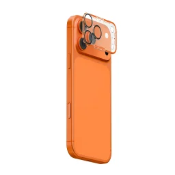 سكينارما آيفون 17 برو عدسة كاميرا مطفي كامل - برتقالي Skinarma iPhone 17 Pro Full Matte Camera Lens - Orange