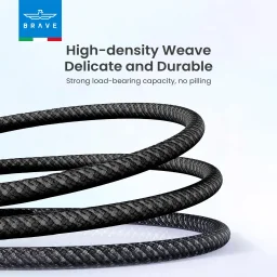 بريف كابل بيانات مضفر للشحن السريع 2 في 1 من USB-C إلى USB-C 3 أمبير و Lightning BDC-45 Brave Braided 2-IN-1 Fast Charging Data Cable USB-C To USB-C 3A & Lightning BDC-45