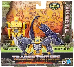 هاسبرو ترانسفورمرز: رايز أوف ذا بيستس بيست كومباينر بامبلبي وسنارلسيبر عبوة مجسمين Hasbro Transformers: Rise of the Beasts Beast Combiner Bumblebee & Snarlsaber Figure 2-Pack