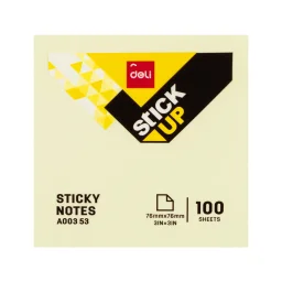 ديلي أوراق ملاحظات لاصقة ستيك أب A00353 عدد 100 ورقة 76×76 سم، 3×3 بوصة Deli Stick Up A00353 Sticky Notes 100 Sheets 76cm*76cm, 3*3IN"