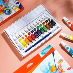 ديلي ألوان مائية كولور ران C18-24 - 24 لون + فرشاة مجانية Deli ColoRun C18-24 Water Colors - 24 Colors + free brush