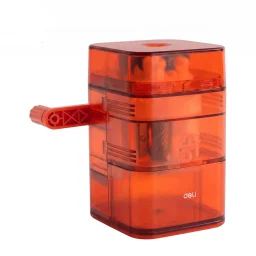 ديلي براية أقلام دوارة تغذية تلقائية H520-RD - أحمر (برتقالي) Deli H520-RD Rotatry Pencil Sharpener  Auto-feed - Red (Orange)