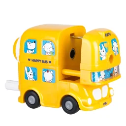 ديلي براية أقلام دوارة 0674 - هابي باص Deli 0674 Rotatry Pencil Sharpener - Happy Bus